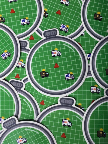 Car parts radar sticker